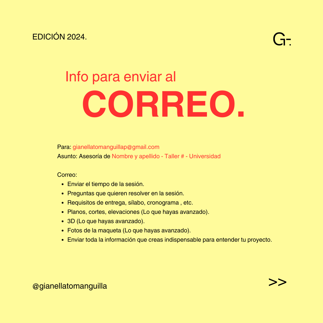 Asesorías de Arquitectura de 1h Presencial