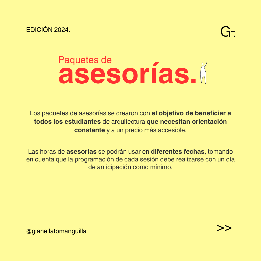 Paquete #2 de Asesorías de Arquitectura