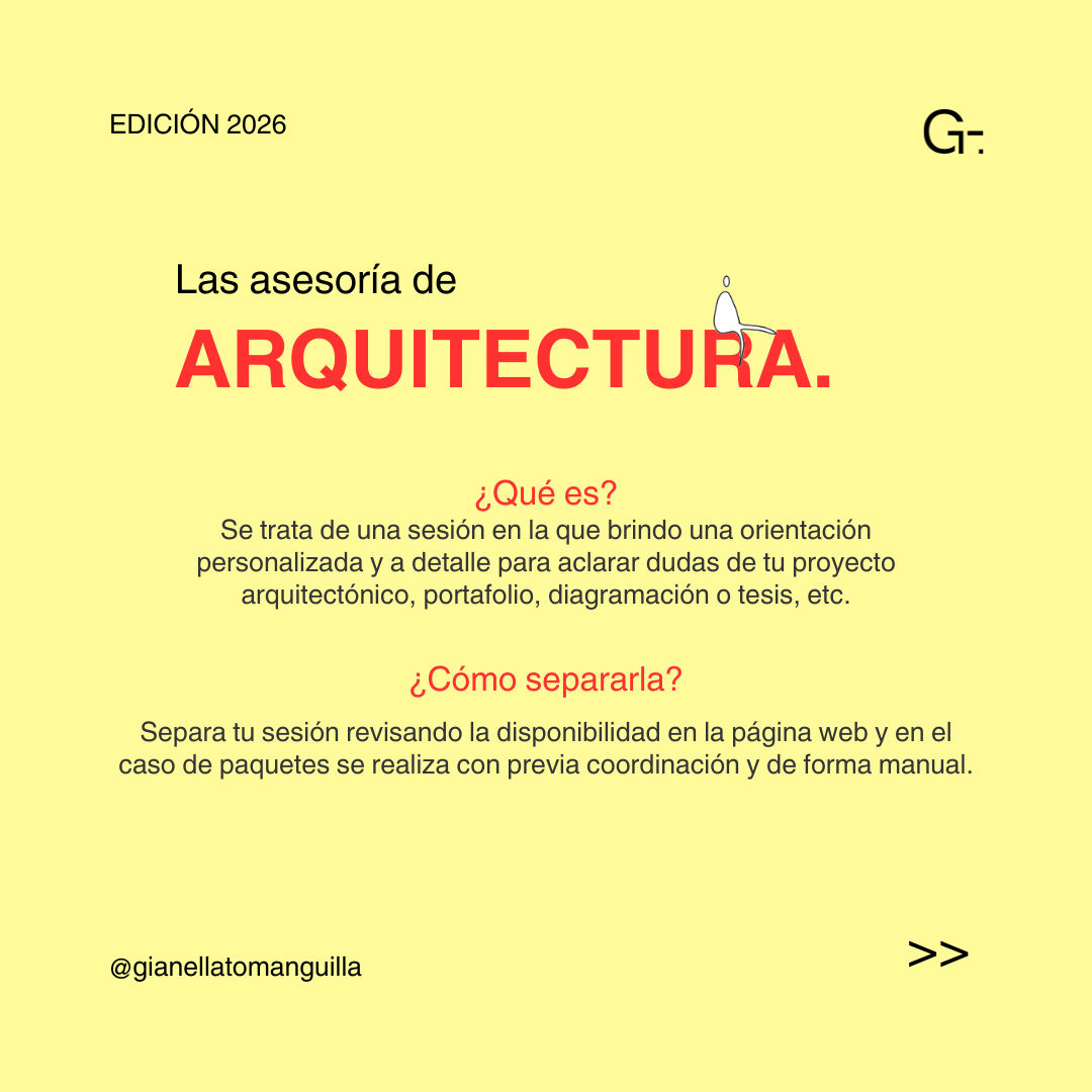 Asesorías de Arquitectura de 1h Presencial